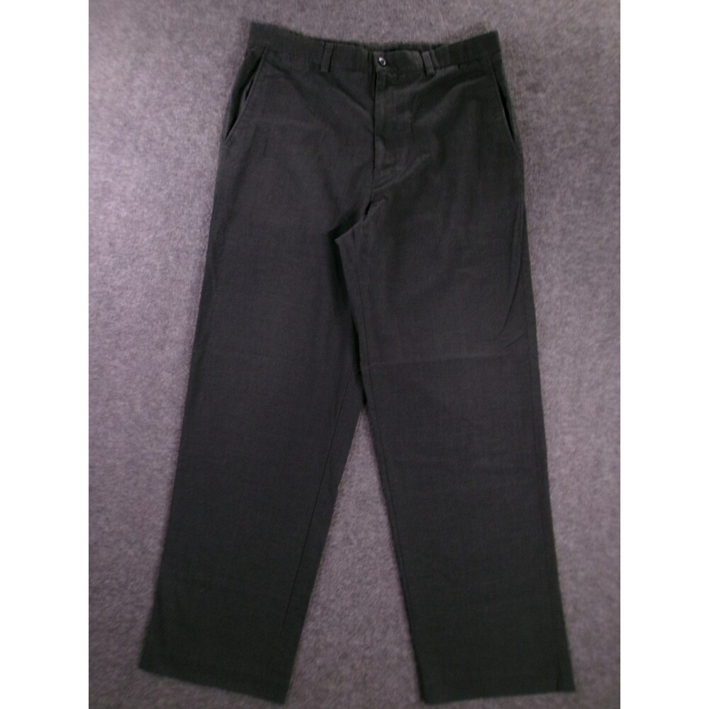 APT 9 Pants Men 34X32 Gray Straight Leg Regular Fit Office Classic Flat Front